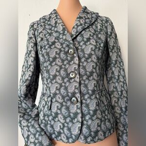 DANA BUCHMAN Women’s Brocade Paisley Button-Front Jacket Size 2 Retail $575